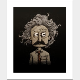 Genius Unleashed-Abstract Einstein Portrait 2 Posters and Art